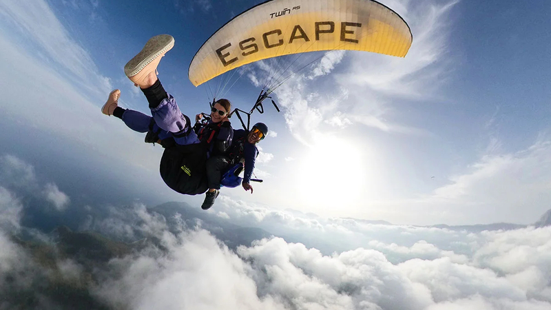 Kemer : 2365 Metre Tahtalı Dağından Yamaç Paraşütü